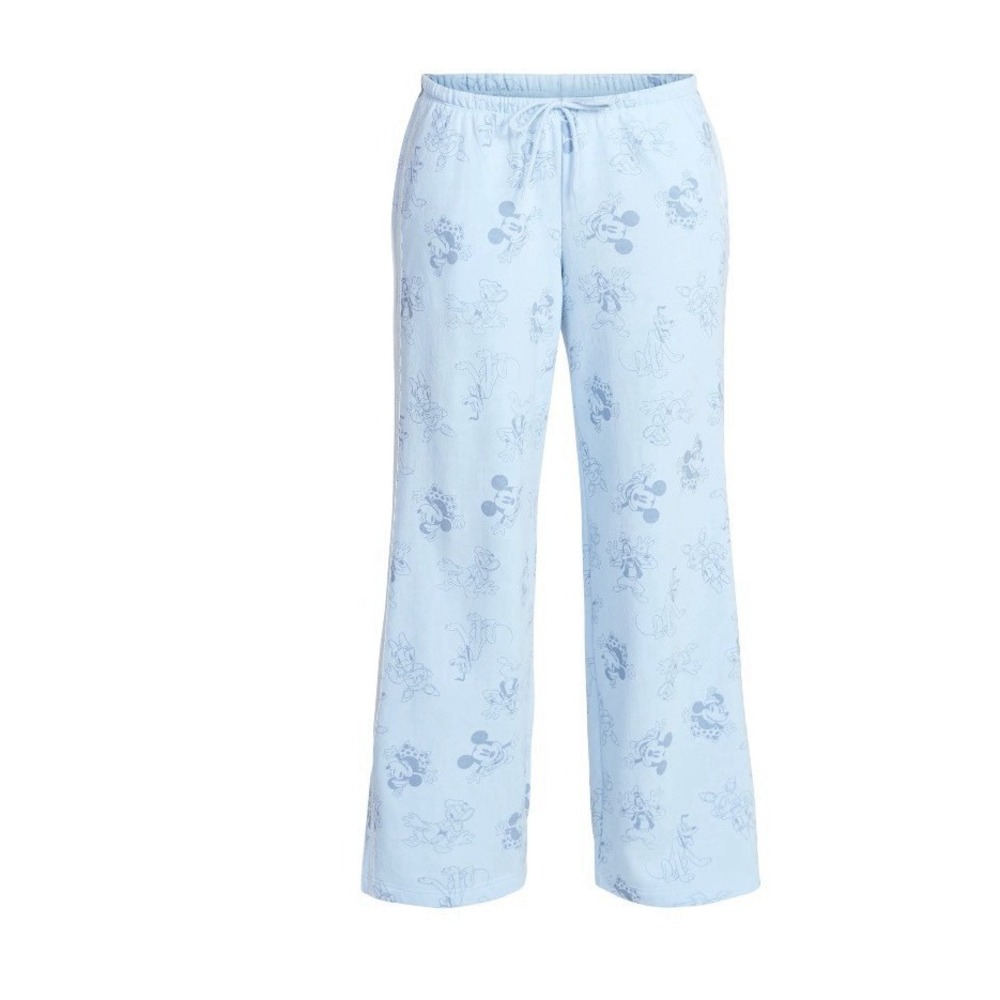 Disney Mickey & Friends Blue XS Jersey Pajama Pants Drawstring Elastic Waist